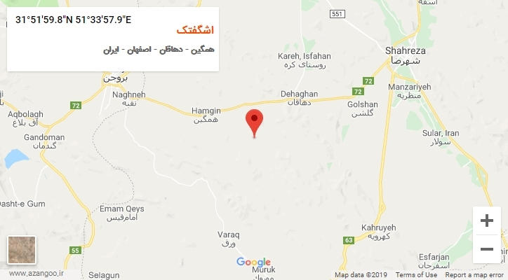 روستای اشگفتک بر روی نقشه