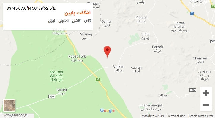 روستای اشگفت پایین بر روی نقشه