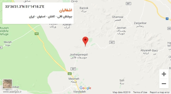 روستای اشغالیان بر روی نقشه