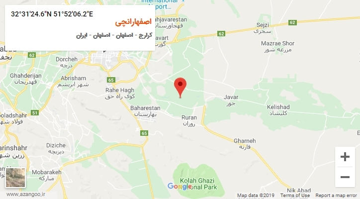 روستای اصفهارانچی بر روی نقشه