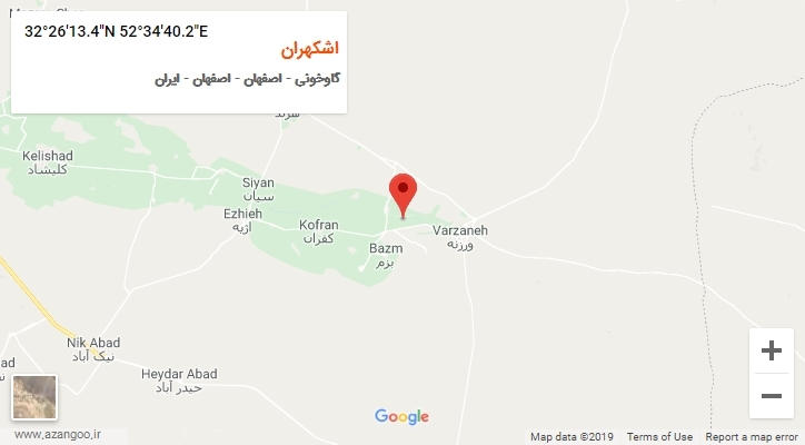 روستای اشکهران بر روی نقشه