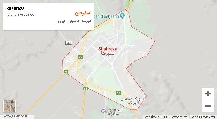 دهستان اسفرجان بر روی نقشه