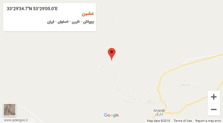 روستای عشین بر روی نقشه