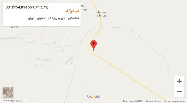 روستای اصغرآباد بر روی نقشه
