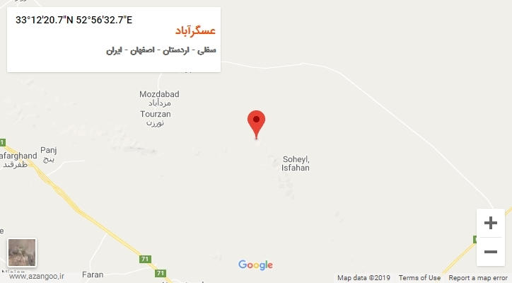 روستای عسگرآباد بر روی نقشه