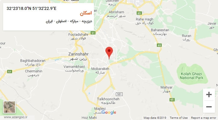 روستای اسکان بر روی نقشه