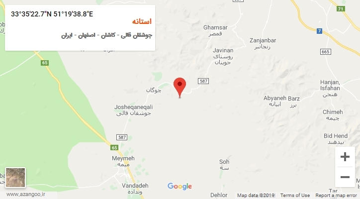 روستای استانه بر روی نقشه