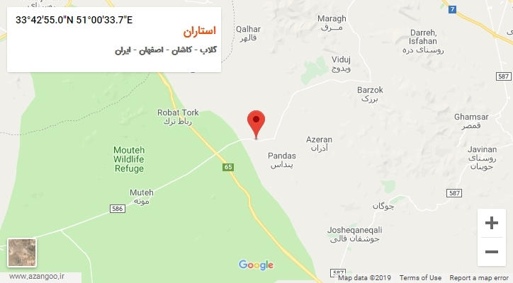 روستای استاران بر روی نقشه