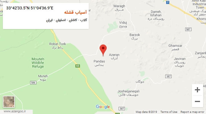 روستای آسیاب قشله بر روی نقشه