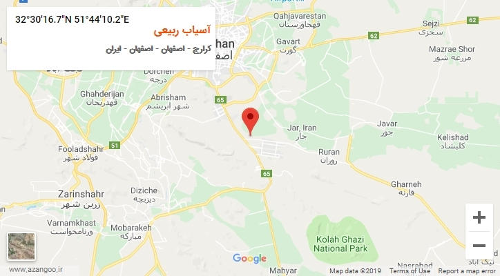 روستای آسیاب ربیعی بر روی نقشه