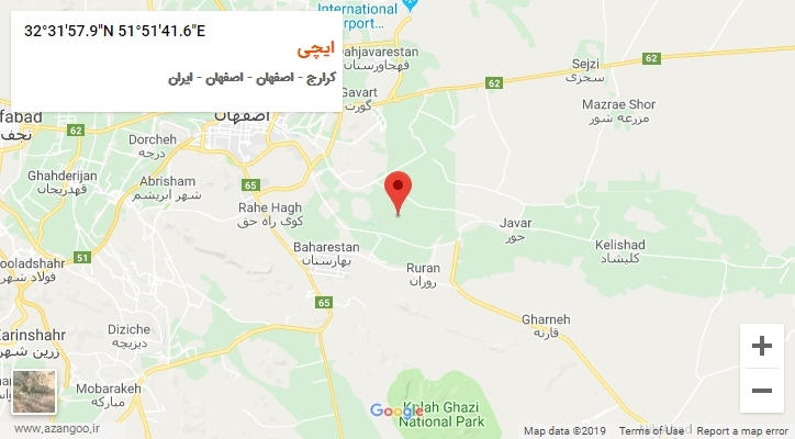 روستای ایچی بر روی نقشه