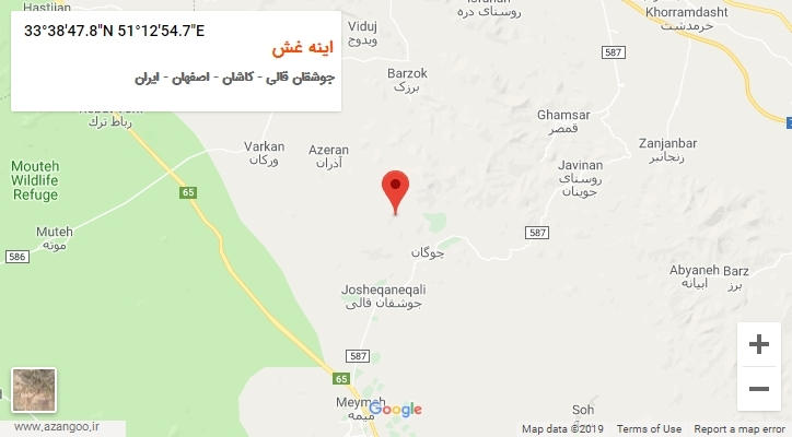 روستای اینه غش بر روی نقشه