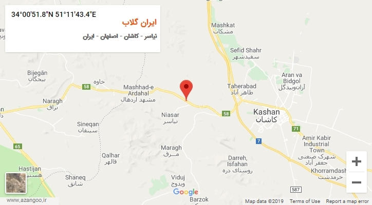 روستای ایران گلاب بر روی نقشه