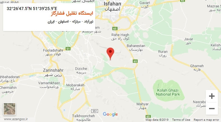 روستای ایستگاه تقلیل فشارگاز بر روی نقشه