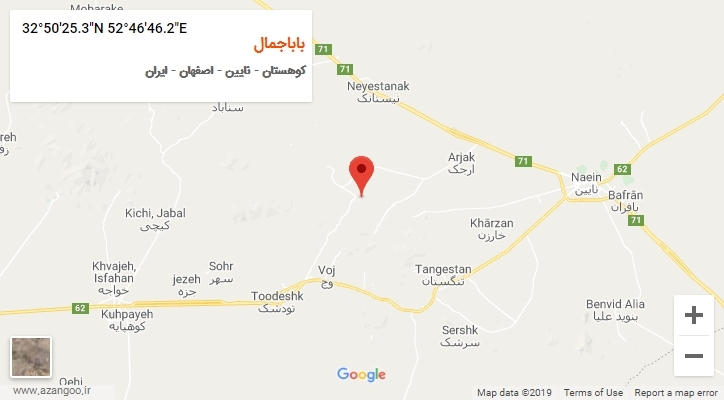 روستای باباجمال بر روی نقشه