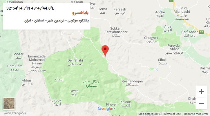 روستای باباخسرو بر روی نقشه