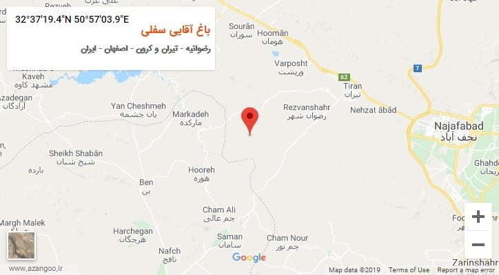 روستای باغ آقایی سفلی بر روی نقشه