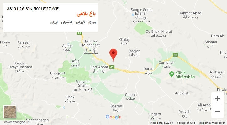 روستای باغ بلاغی بر روی نقشه