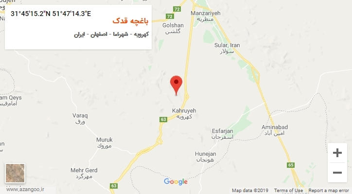 روستای باغچه قدک بر روی نقشه