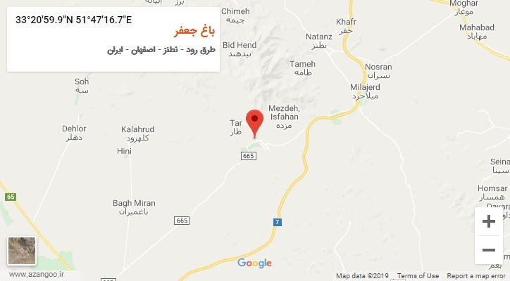 روستای باغ جعفر بر روی نقشه
