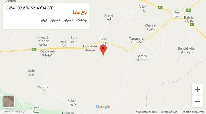 روستای باغ ماما بر روی نقشه
