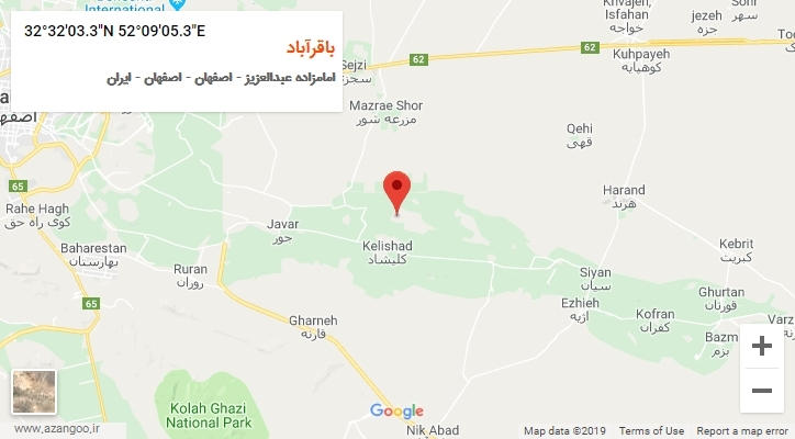روستای باقرآباد بر روی نقشه