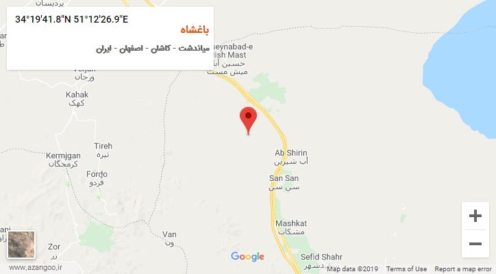 روستای باغشاه بر روی نقشه