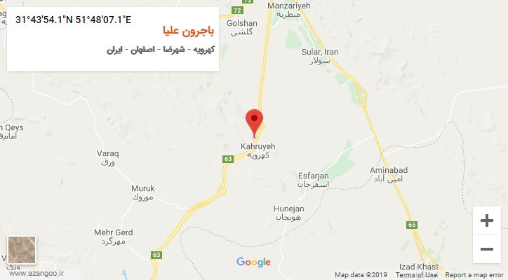 روستای باجرون علیا بر روی نقشه