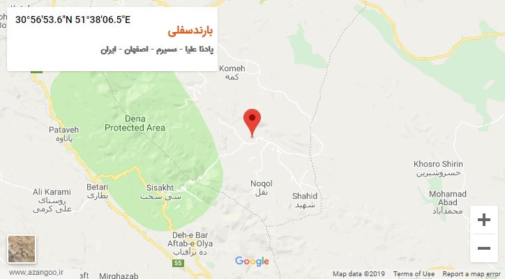 روستای بارندسفلی بر روی نقشه