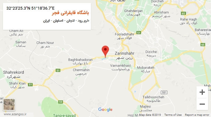 روستای باشگاه قایقرانی فجر بر روی نقشه
