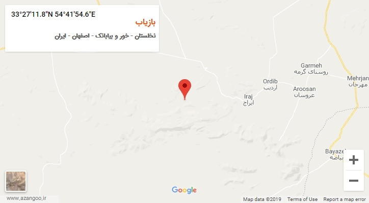 روستای بازیاب بر روی نقشه