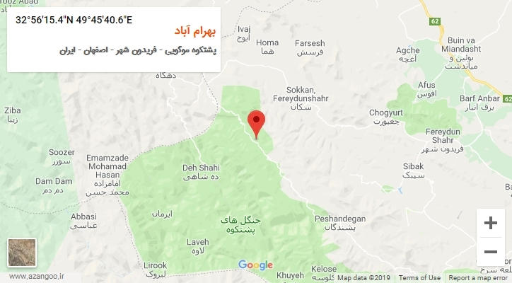 روستای بهرام آباد بر روی نقشه