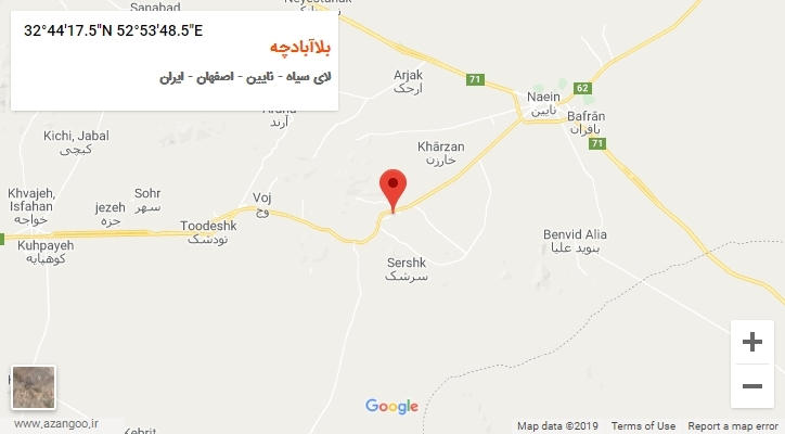 روستای بلاآبادچه بر روی نقشه