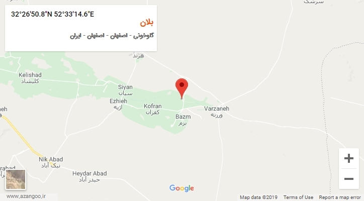 روستای بلان بر روی نقشه
