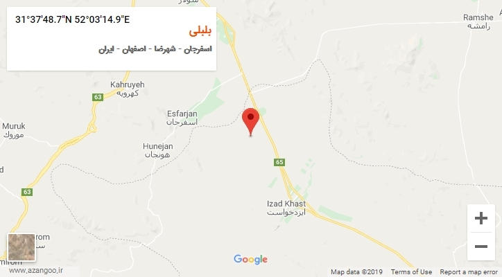 روستای بلبلی بر روی نقشه