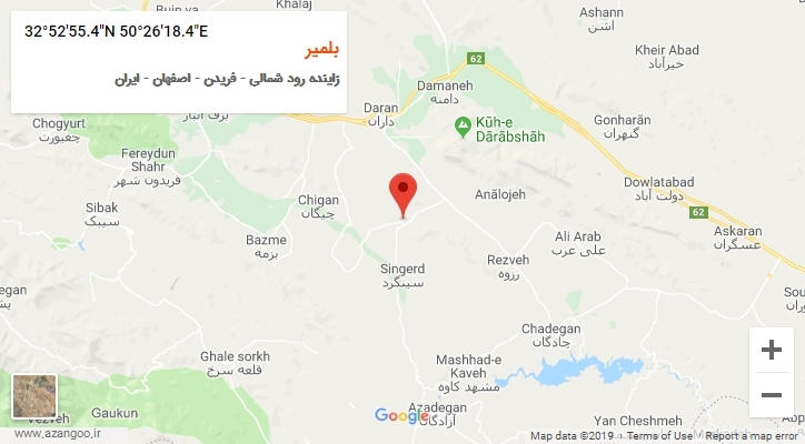 روستای بلمیر بر روی نقشه