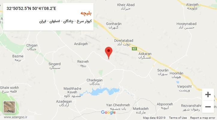 روستای بلیچه بر روی نقشه