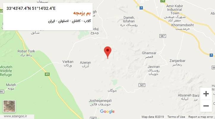 روستای بم بزمجه بر روی نقشه