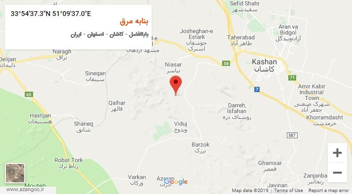 روستای بنابه مرق بر روی نقشه