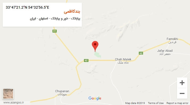 روستای بندکاظمی بر روی نقشه