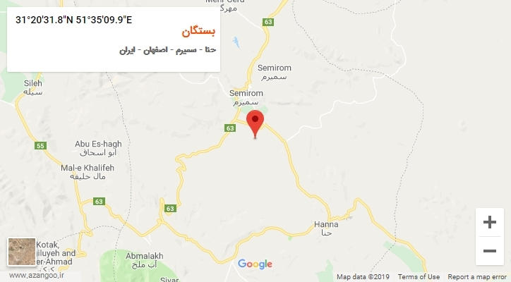 روستای بستگان بر روی نقشه