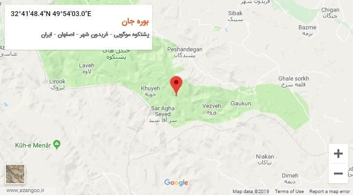 روستای بوره جان بر روی نقشه