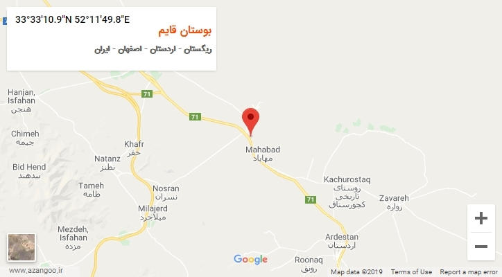 روستای بوستان قایم بر روی نقشه