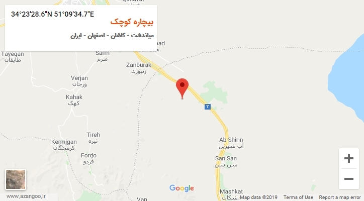 روستای بیچاره کوچک بر روی نقشه