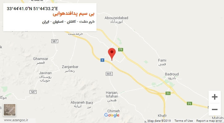 روستای بی سیم پدافندهوایی بر روی نقشه