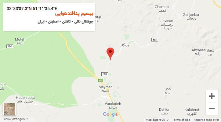 روستای بیسیم پدافندهوایی بر روی نقشه