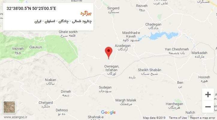 روستای بیژگرد بر روی نقشه