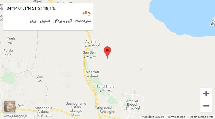 روستای چاله بر روی نقشه