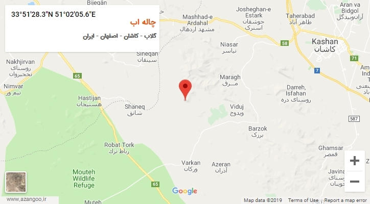 روستای چاله اب بر روی نقشه