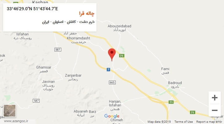 روستای چاله قرا بر روی نقشه